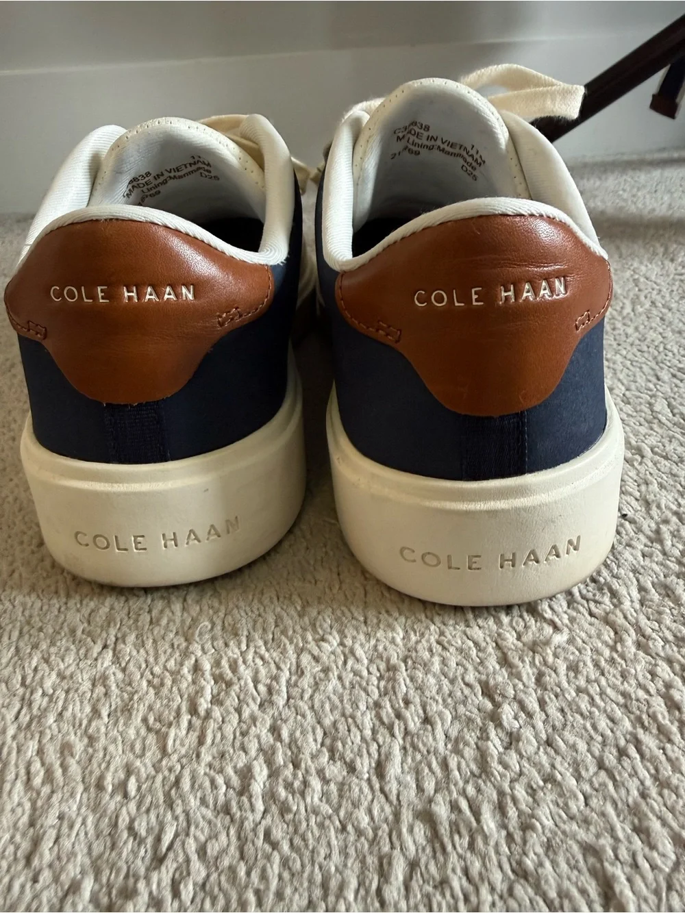 Cole Haan Cream & Brown Men's Lace-Up Sneakers